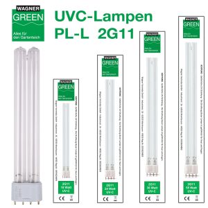 Wagner GREEN UVC Lampen Serie 18, 24, 36 und 55 Watt PL-L 4Pin Sockel 2G11