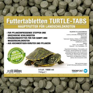 Futtertabletten Turtle Tabs für Pflanzenfressende Landschildkröten