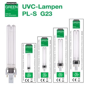 Wagner GREEN UVC Lampen Serie G23 PL-S 5 Watt, 7 Watt, 9 Watt und 11 Watt