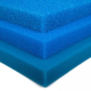 Filtermatten 100x100x5 cm blau in PPI 10 grob, ppi 20 mittel und ppi 30 fein