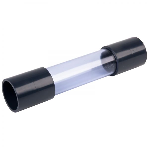 PVC-U Sichtglas 50mm mit 2fach Klebemuffe | Teichpoint