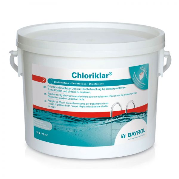 3kg Bayrol Chloriklar schnell lösliche Chlortabletten