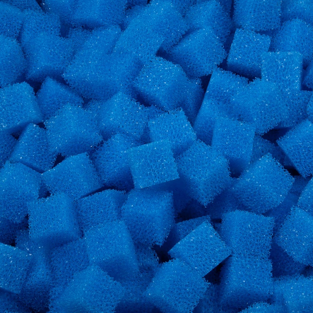 Filterschaum Filterwürfel blau ca 100 Liter Porendichte wählbar 