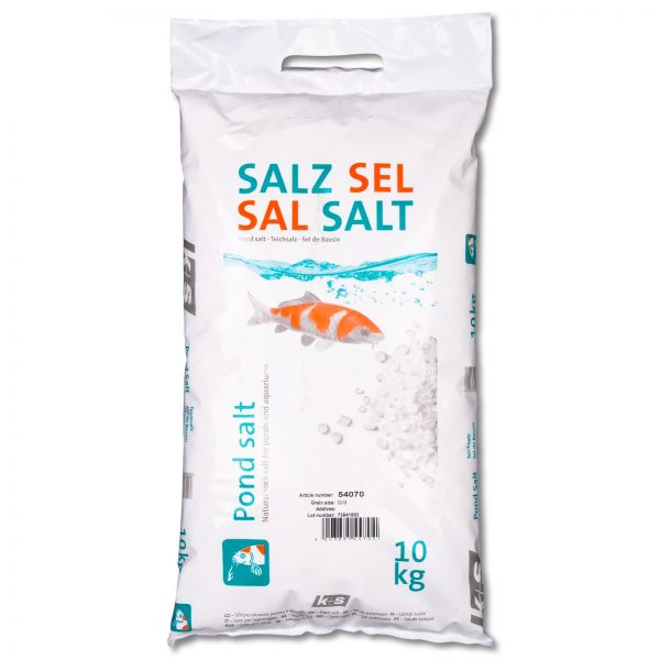 10 kg Teichsalz - jodfreies natürliches Steinsalz für Koi Teich Salz