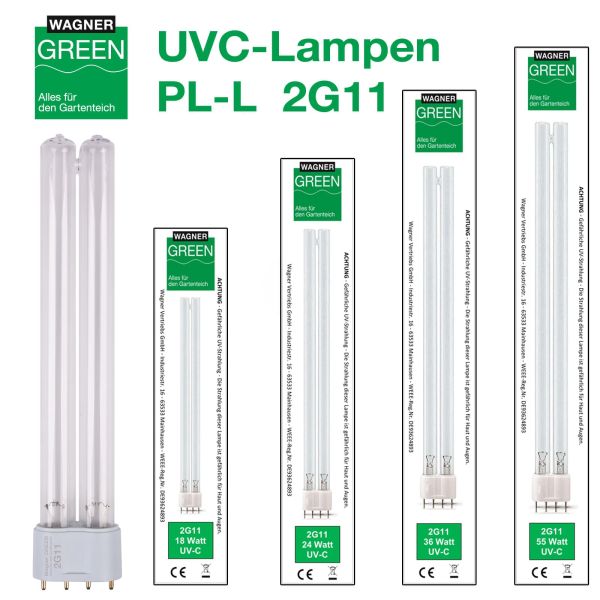 Wagner GREEN UVC Lampe 2G11 PL-L 36 Watt