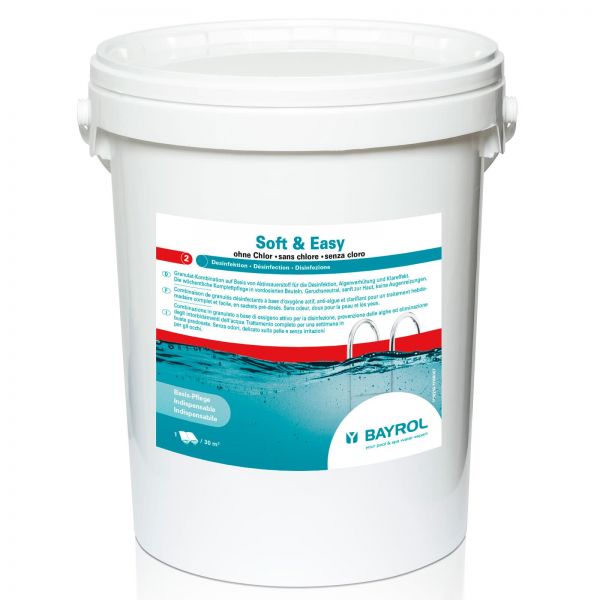 16,8 kg Bayrol Soft & Easy 30m³ Aktiv Sauerstoff Granulat für Pool